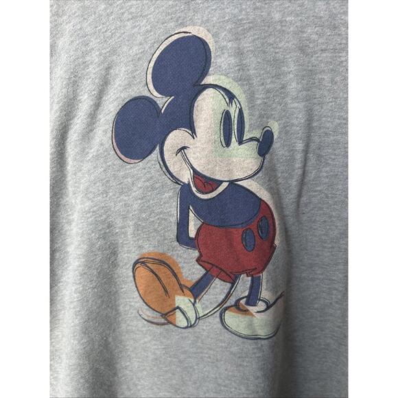 Uniqlo Disney Womens Grey Mickey Mouse Andy Warhol Hoodie Sweatshirt Long XXL - Picture 2 of 6